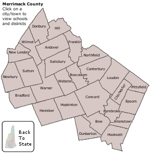merrimack map nh county counties state